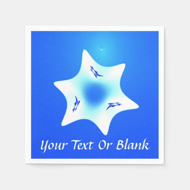 Serviette En Papier Magen Lavan (Étoile blanche) (Devant)