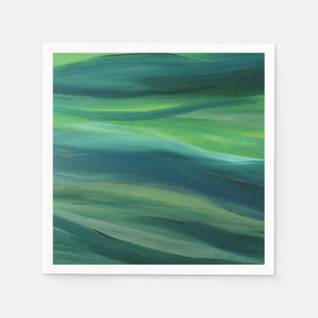Serviette En Papier Magic Green Cocktail Napkin (Devant)