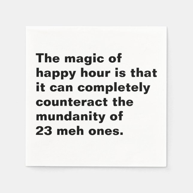 Serviette En Papier Magic of Happy Hour cocktail napkin (Devant)