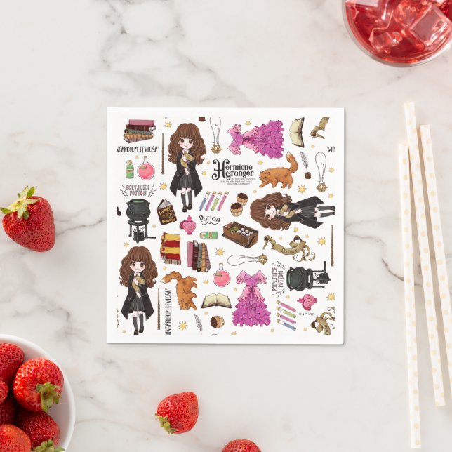 Serviette En Papier Magical Hermione Granger Watercolor (En situation)