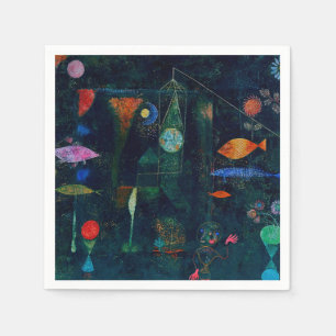Serviette En Papier Magie de poisson de Paul Klee Peinture Abstraite A