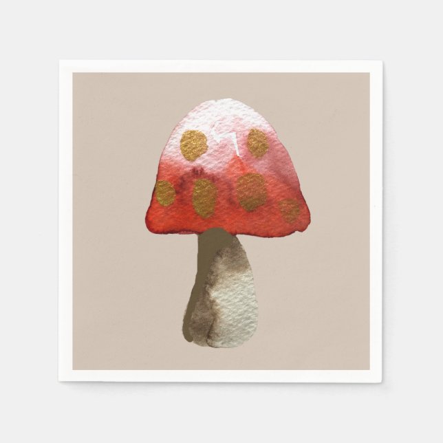 Serviette En Papier Magie de Toadstool de champignon rouge (Devant)