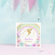 Magique Fairy Rainbow Anniversaire Napkins