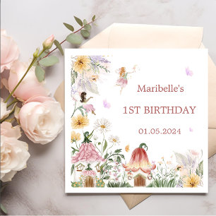 Serviette En Papier Magique Floral Fairy Anniversaire Napkins