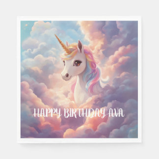 Serviette En Papier Magique Unicorn Anniversaire serviettes