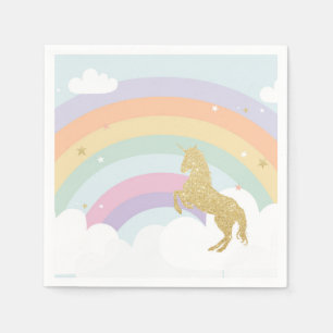 Serviette En Papier Magique Unicorn Anniversaire serviettes