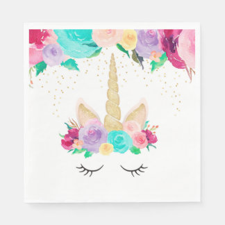 Serviette En Papier Magique Unicorne Anniversaire Baby shower de fête