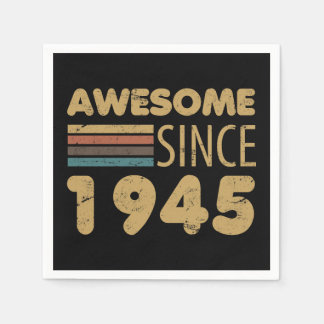 Serviette En Papier Magnifique depuis 1945 80e anniversaire