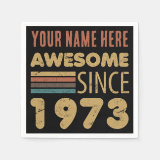 Serviette En Papier Magnifique depuis 1973 50e anniversaire