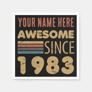 Serviette En Papier Magnifique depuis 1983 40e anniversaire