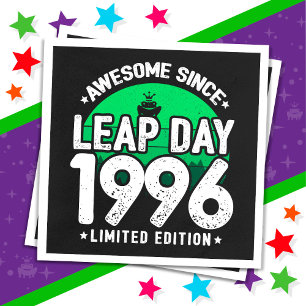 Serviette En Papier Magnifique depuis 1996 Leap Année Jour Février 29 
