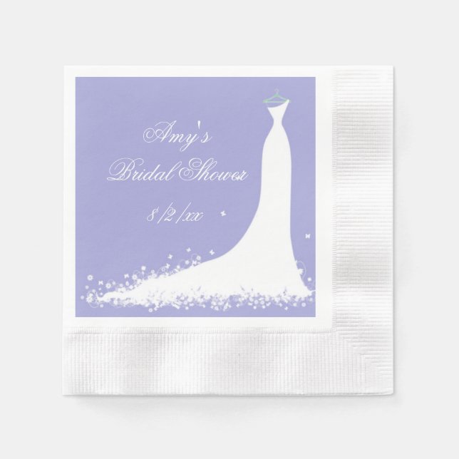 Serviette En Papier Magnifique Robe de Mariée, Réception de Mariage, (Devant)