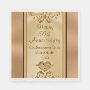 Serviette En Papier Magnifiques serviettes personnalisées pour les 50