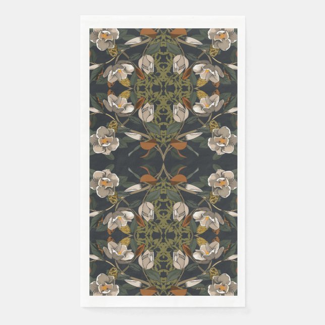 Serviette En Papier Magnolia gris foncé (Devant)