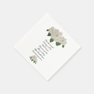 Serviette En Papier Magnolia Magnolias Peint à la main Mariage