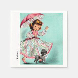 Serviette En Papier Mah Jongg Joker Poodle serviettes