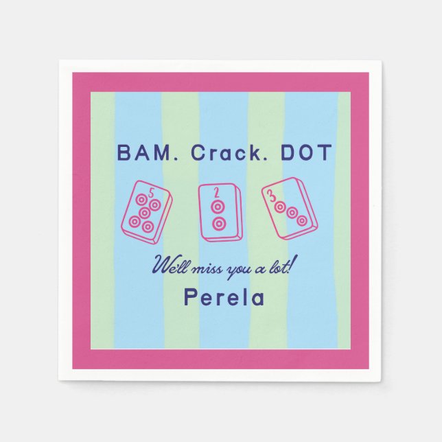 Serviette En Papier mahjong  (Devant)