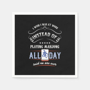 Serviette En Papier Mahjong Gameplay Gamme Chine Carrelage Basé Chinoi