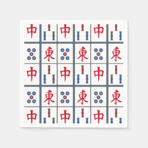 Serviette En Papier Mahjong Jeu Titres Design