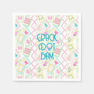 SERVIETTE EN PAPIER MAHJONG NAPKIN