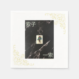 Serviette En Papier Mahjong Napkin avec cantonais 1 de Bambou