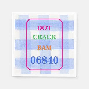 Serviette En Papier Mahjong Point Fissure Bam Gingham Aquarelle