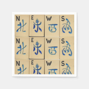Serviette En Papier MAHJONG TILES serviettes CUTE NOUVELLES tuiles par