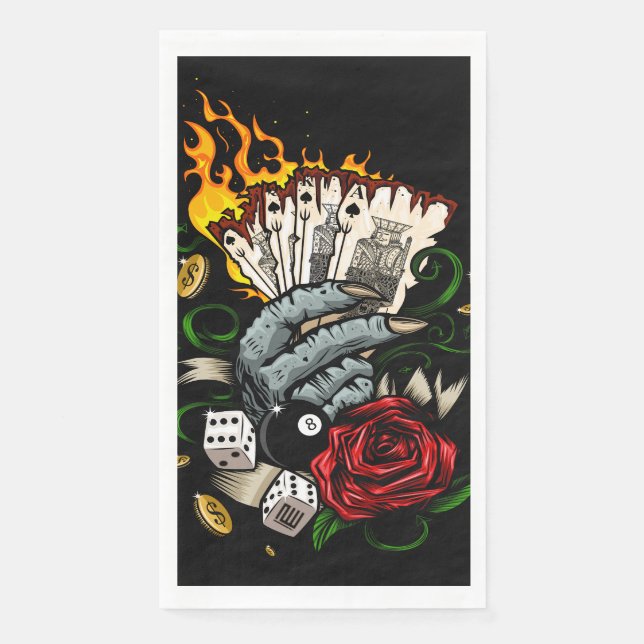 Serviette En Papier Main Des Cartes (Devant)