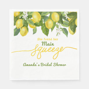 Serviette En Papier Main Squeeze Lemon Thème Mariage Fête des mariées