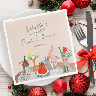 Serviette En Papier Main tirée Whimsical Merry Little Fête des mariées