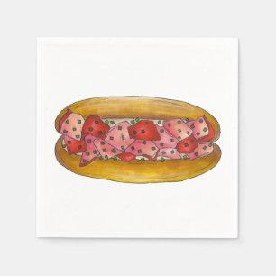Serviette En Papier Maine Lobster Roll Sandwich Foodie Napkins