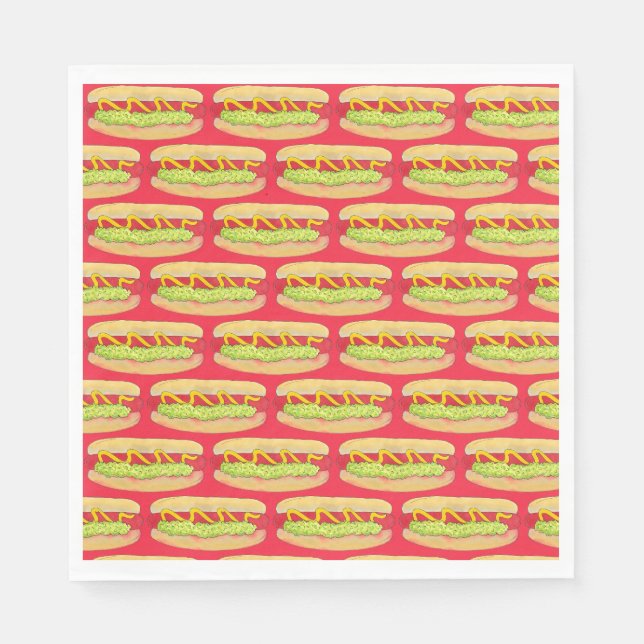 Serviette En Papier Maine Red Snapper Hotdog Portland ME Food Cookout (Devant)