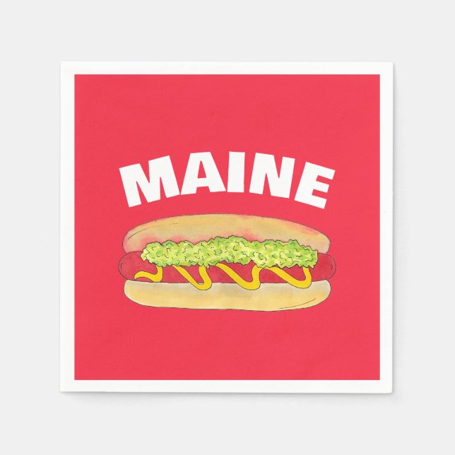 Serviette En Papier Maine Red Snapper Hotdog Portland ME Food Cookout (Devant)