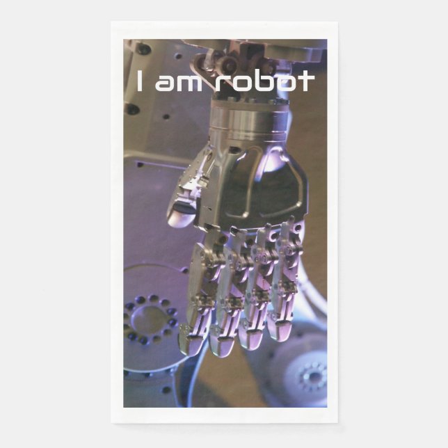 Serviette En Papier Mains de robot  (Devant)