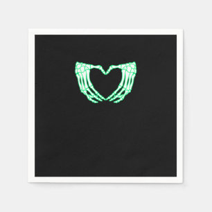 Serviette En Papier Mains de squelette, Coeur, Costume d'Halloween de