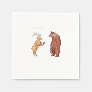 Serviette En Papier Mains d'ours Oh cerf citations drôles Cadeau de je
