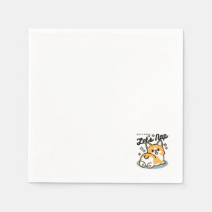 Serviette En Papier Mais d'abord, Nappons - mignon Caricature à bouton