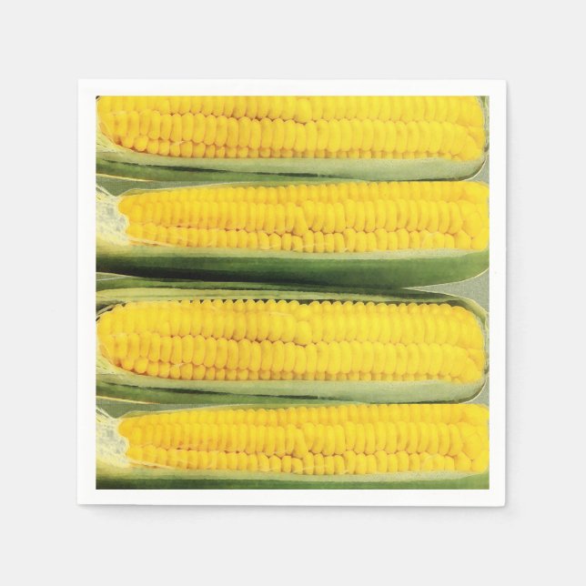 Serviette En Papier Maïs doux - illustration vintage (Devant)