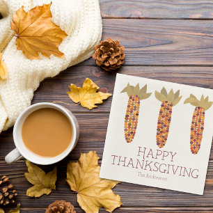 Serviette En Papier Maïs ou Bon thanksgiving de maïs indien