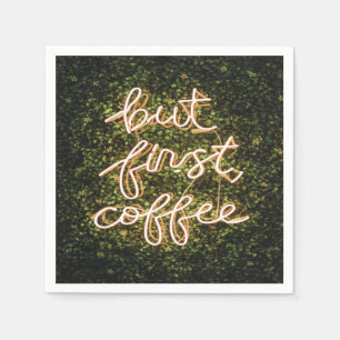 Serviette En Papier Mais Premier Café, Citation De Neon Lights