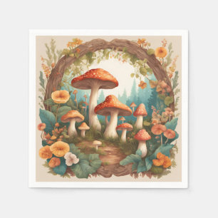 Serviette En Papier Maison Champignon Cottagecore