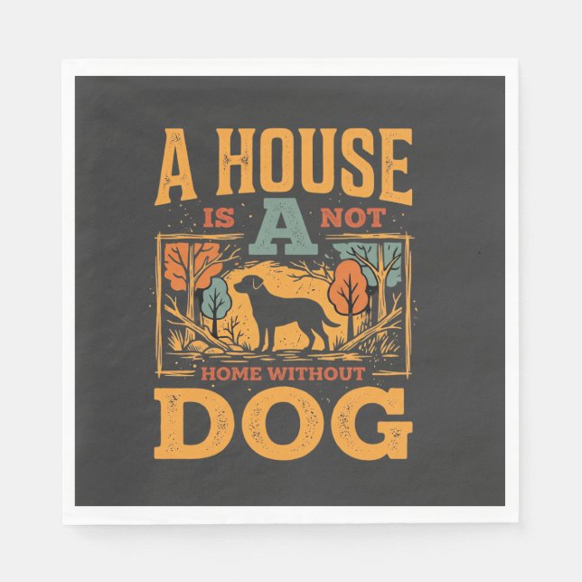 Serviette En Papier Maison de chien vintage (Devant)