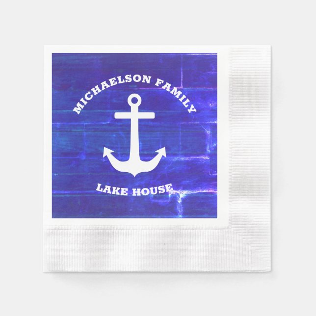 Serviette En Papier Maison de lac nautique (Devant)
