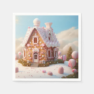 Serviette En Papier Maison de pain d'épices Noël