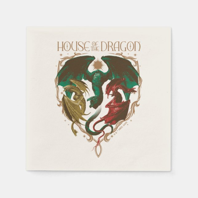 Serviette En Papier Maison du Dragon | Bouclier dragon (Devant)