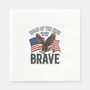 Serviette En Papier Maison du Libre Aigle Brave Design de T-shirt Patr