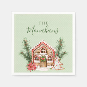 Serviette En Papier Maison en pain d'épice de Noël à la campagne