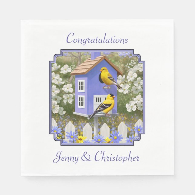 Serviette En Papier Maison flower garden (Devant)