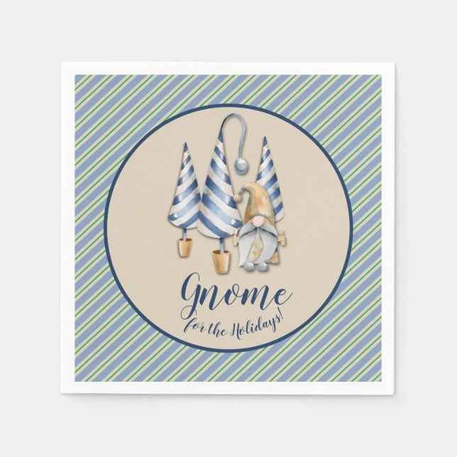 Serviette En Papier Maison Gnome de Noël pour les Fêtes (Devant)