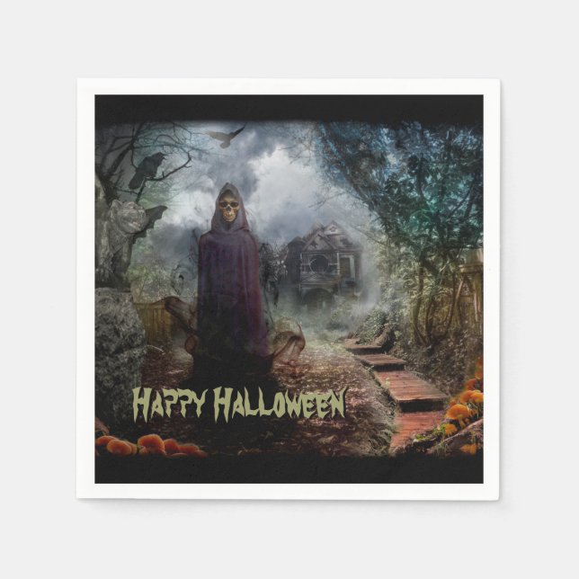 Serviette En Papier Maison hantée déplaisante et son propriétaire fant (Devant)